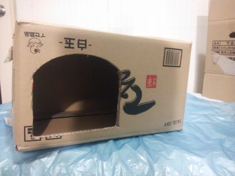 猫ちゃん用段ボールハウスの作り方4 猫ちゃん用段ボールハウスの作り方4