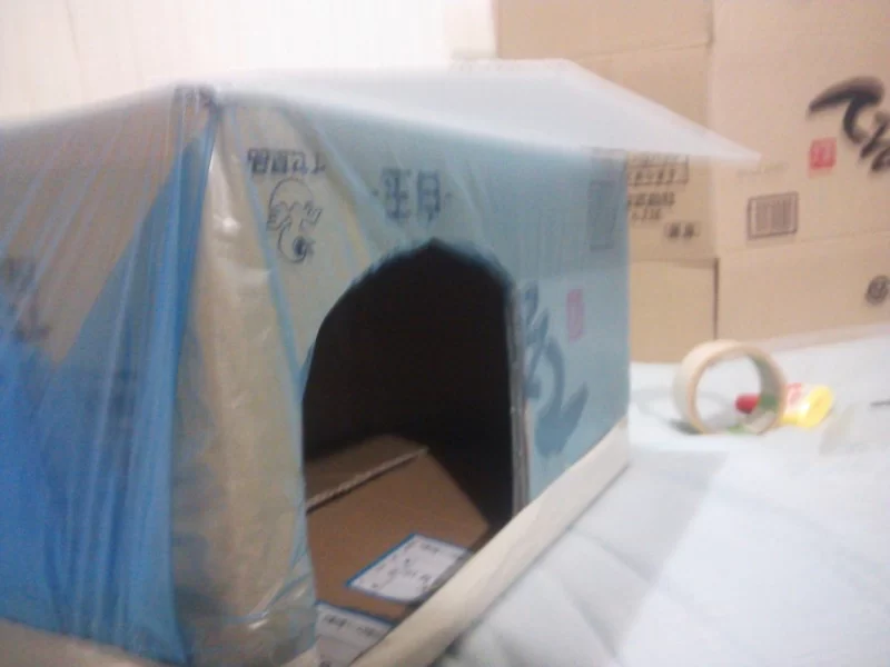 猫ちゃん用段ボールハウスの作り方7 猫ちゃん用段ボールハウスの作り方7